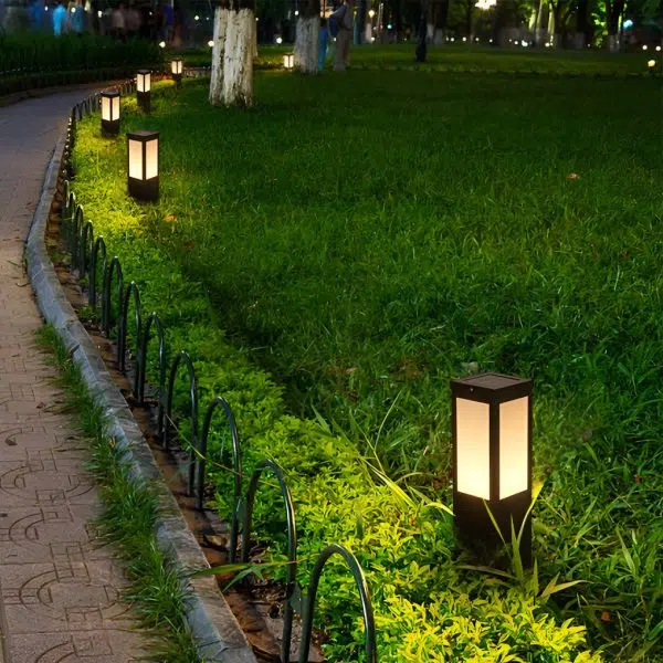 Remote-Controlled Industrial Solar Path Lights Waterproof & Square Outdoor Lighting - Image 3