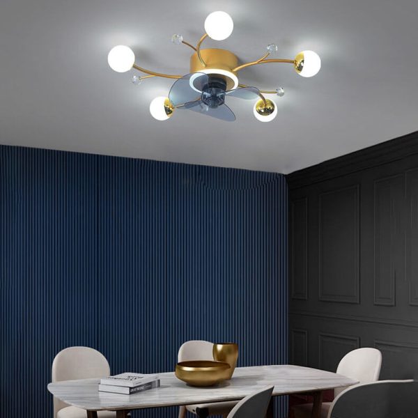 Nordic Light Luxury Creative 5/7-Light LED Flush Mount Fan Light - Image 34