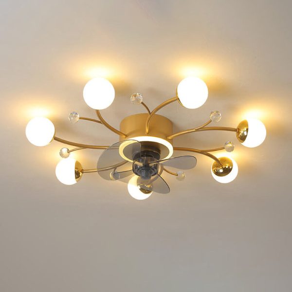 Nordic Light Luxury Creative 5/7-Light LED Flush Mount Fan Light - Image 25