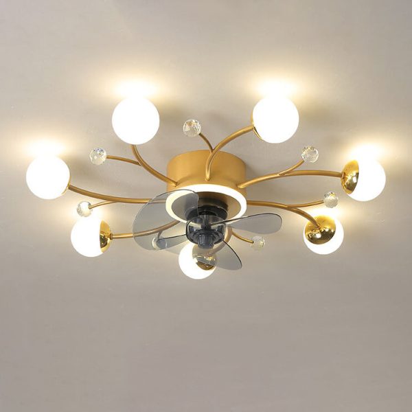 Nordic Light Luxury Creative 5/7-Light LED Flush Mount Fan Light - Image 26