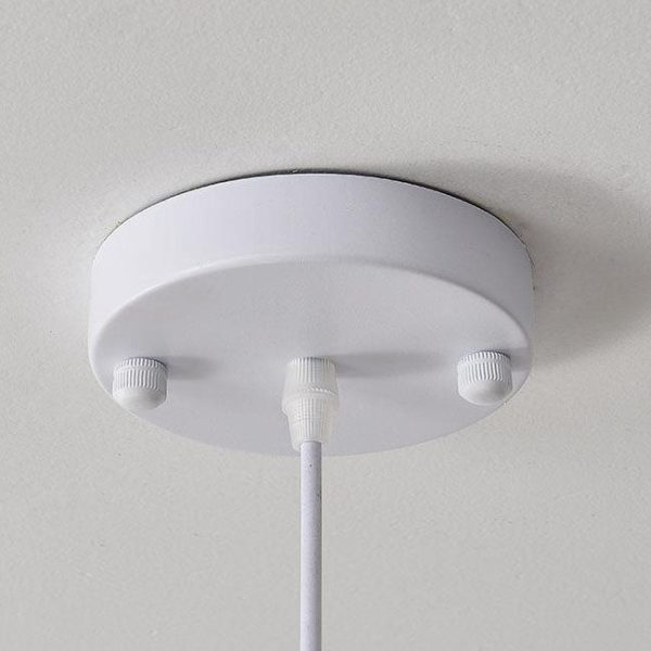 Contemporary Scandinavian Round Iron Acrylic Fabric 4/5 Light Pendant Light For Living Room - Image 17