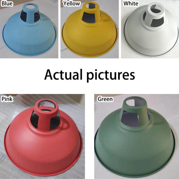 Industrial 1-Light Colorful Barn Shade Pendant Light - Image 2