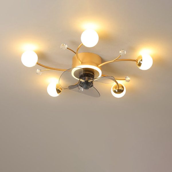 Nordic Light Luxury Creative 5/7-Light LED Flush Mount Fan Light - Image 22