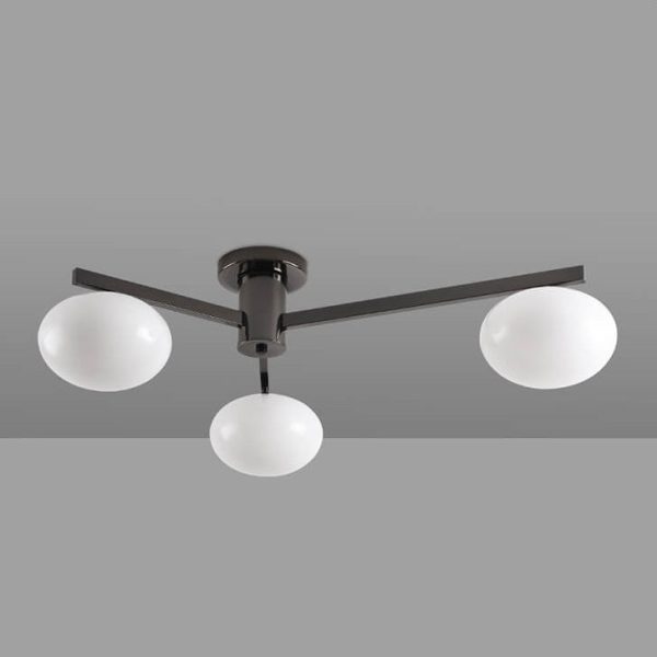 Nordic Light Luxury Glass Ball Iron Bracket 3/4/5 Light Semi- Flush Mount Ceiling Light - Image 16