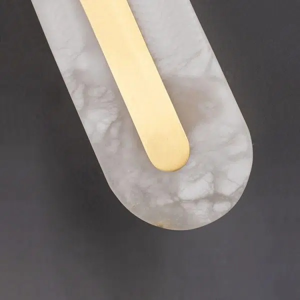 Light Luxury Brass Marble Oval Square LED Wall Sconce Lamp - Image 21
