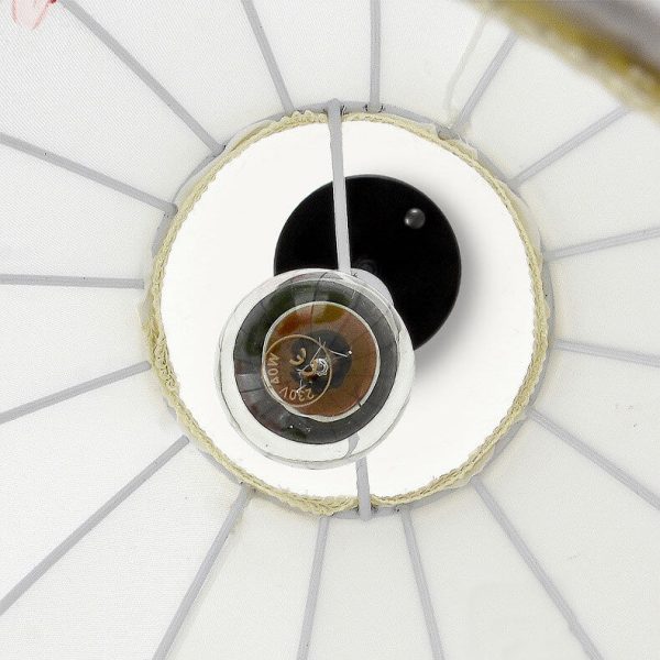 Oriental Antique Handmade Oval Lantern Fabric 1-Light Pendant Light - Image 24