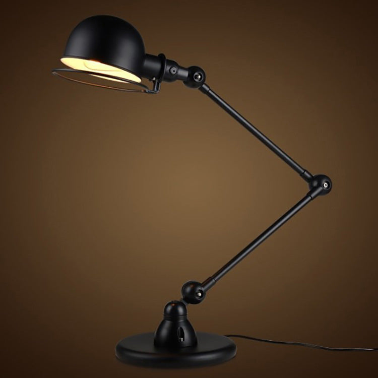 3436743613-228254612-cfd230e1-23c9-4745-9d0b-a52fa411891d.jpg Vintage Industrial Iron Mechanical Long Arm 1-Light Table Lamp - Image 1