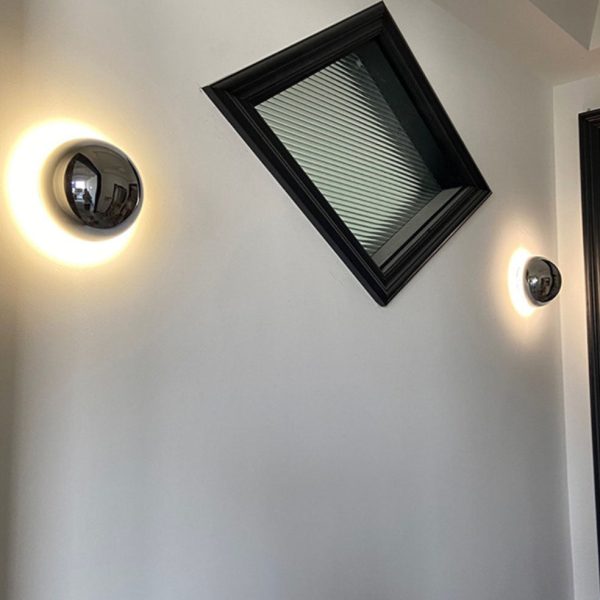 Modern Simplicity Meteorite Semicircle Metal LED Wall Sconce Lamp For Bedroom - Image 7