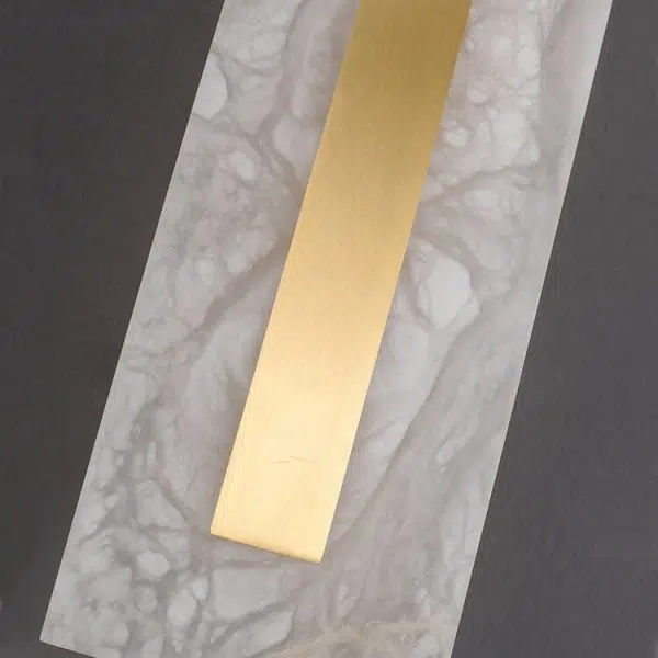 Light Luxury Brass Marble Oval Square LED Wall Sconce Lamp - Image 22