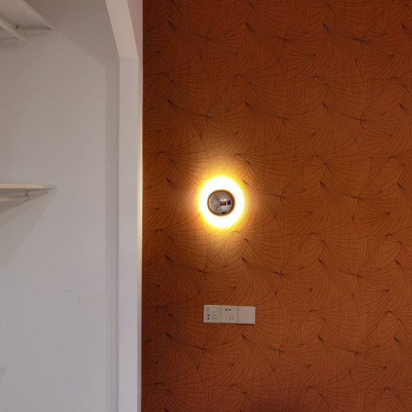 Modern Simplicity Meteorite Semicircle Metal LED Wall Sconce Lamp For Bedroom - Image 3