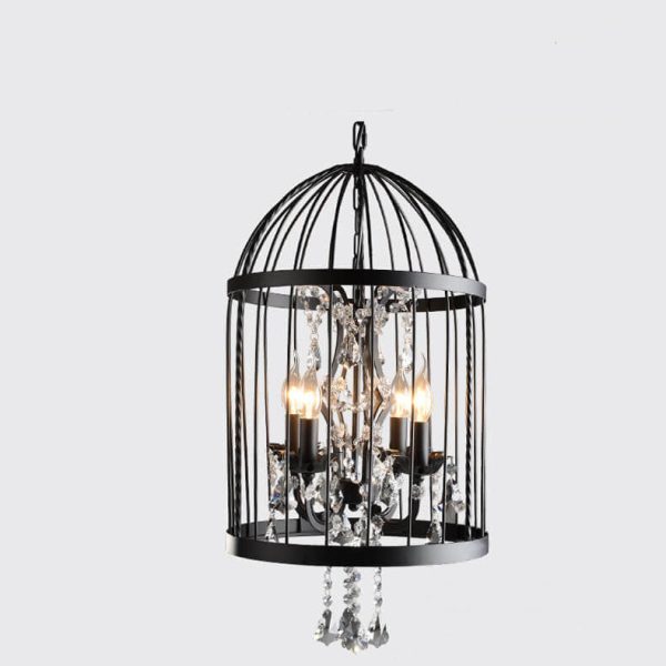 Retro Wrought Iron 4/8 Light Bird Cage Shaped Chandeliers - Image 7