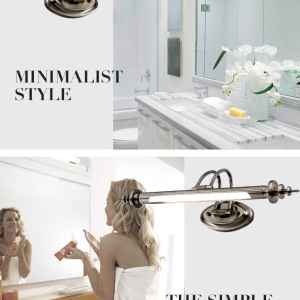 Modern Cylindrical Aluminum 1-Light LED Mirror Front Light - Image 4