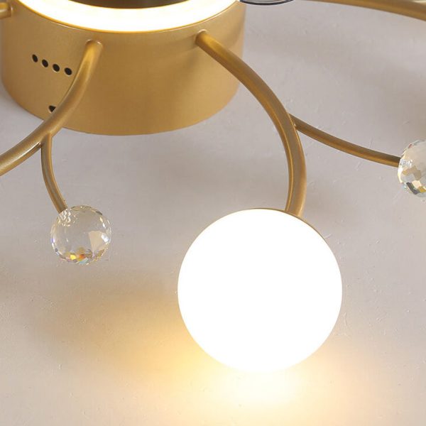 Nordic Light Luxury Creative 5/7-Light LED Flush Mount Fan Light - Image 14