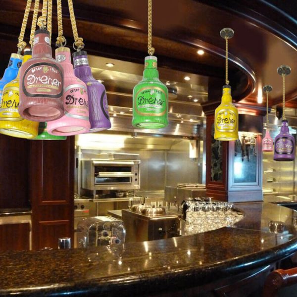 Contemporary Industrial Colorful Bottle Resin 1-Light Pendant Light - Image 4