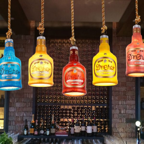 Contemporary Industrial Colorful Bottle Resin 1-Light Pendant Light - Image 10