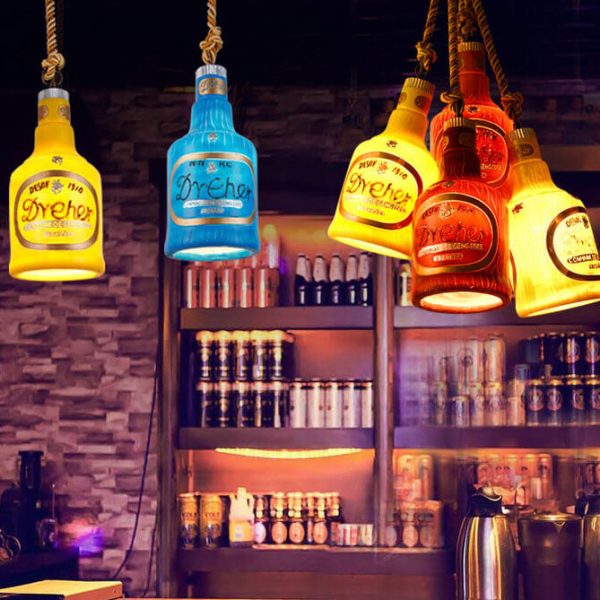 Contemporary Industrial Colorful Bottle Resin 1-Light Pendant Light - Image 2