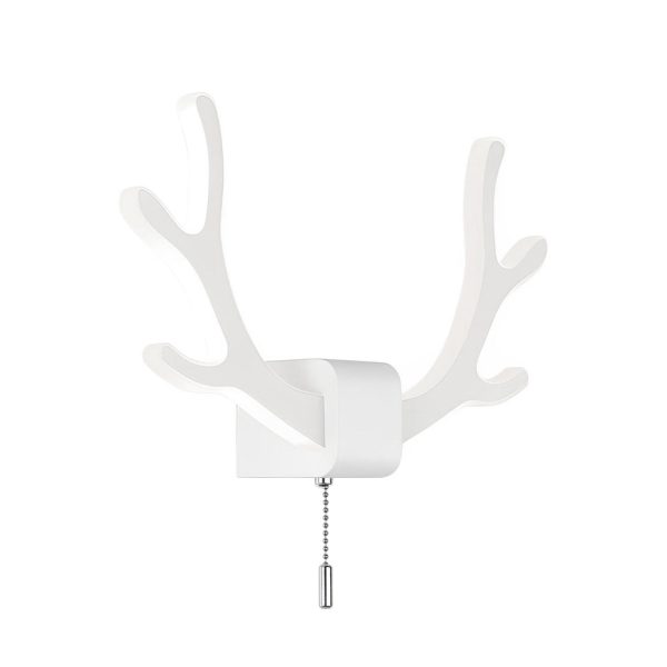 Creative Antlers Iron LED Nordic Wall Lamp Wall Light with Pull Switch - Image 5