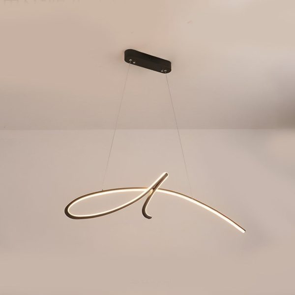 Creative Line Stepless Dimming LED Black Nordic Kitchen Pendant Lighting - Image 8