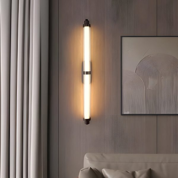 Modern Long Acrylic Tube LED Metallic Indoor Sconce Wall Lamp, 27.55''/35.43 - Image 4