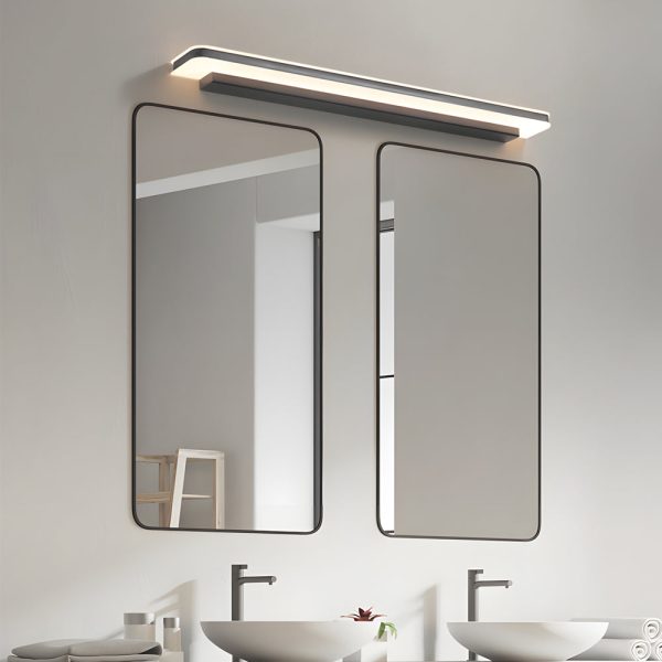 Matte Black Dimmable Linear LED Bathroom Vanity Light with Modern Acrylic - Image 3