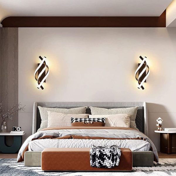 Spiral Minimalist Three Step Dimming LED Modern Wall Lamp Sconces Lighting - Image 4