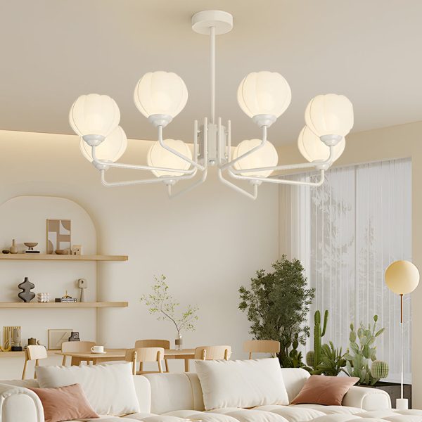 8 Flowers Bell Orchid Three Step Dimming Modern Hanging Lights Fixture - Image 2