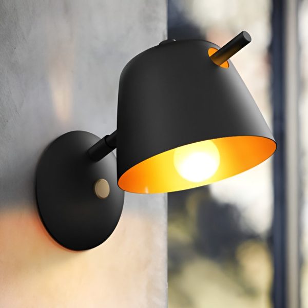 Hat-style Matte Metal Nordic Mounted Modern Wall Sconce Lighting - Image 13
