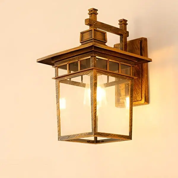 Glass LED Waterproof Retro Outdoor Wall Lamp Wall Sconce Lighting without Bulb - Image 8