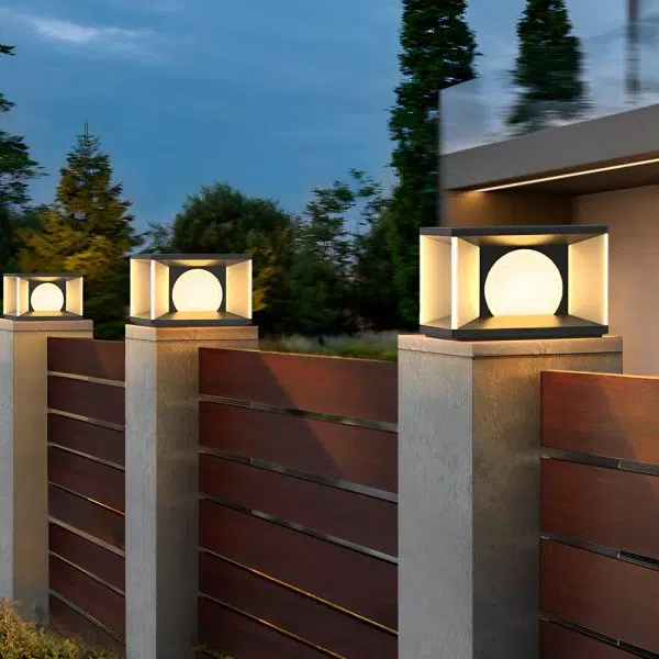 Square LED Waterproof Modern Solar Post Caps Lights Deck Post Lights - Image 2
