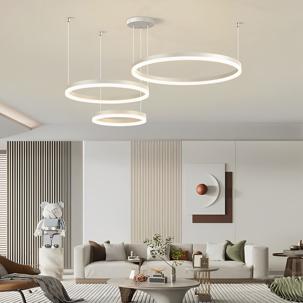 4-1329eb6e-4493-4b60-be39-d95d710513ff.jpg Circular Rings Creative LED 3 Step Dimming White Modern Chandelier Light - Image 1