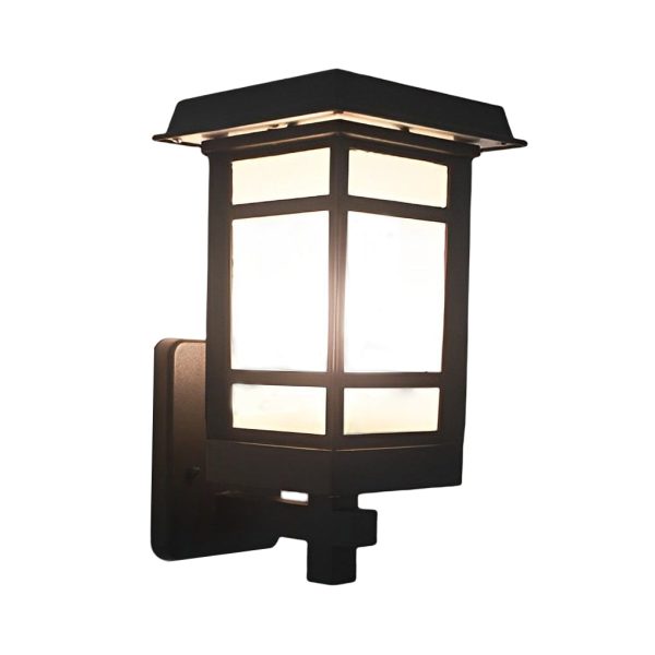 Vintage Waterproof LED Glass Matte Black Retro Wall Lamp Exterior Lights - Image 7