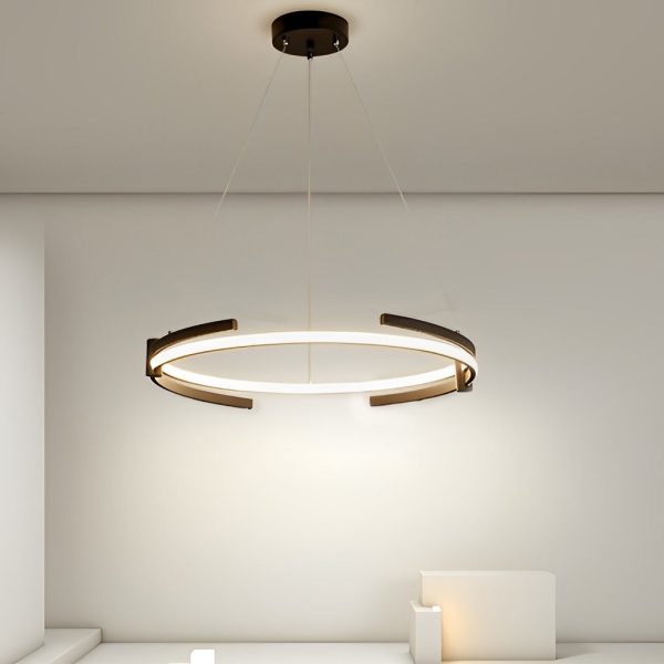 Minimalist Round Stepless Dimming with Remote LED Nordic Chandelier - Image 3