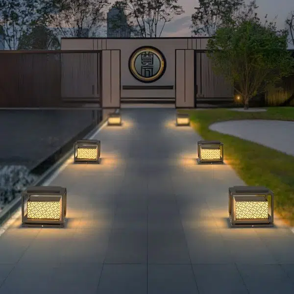 Square Waterproof Modern Solar Outdoor Fence Post Lights Pillar Light - Image 5