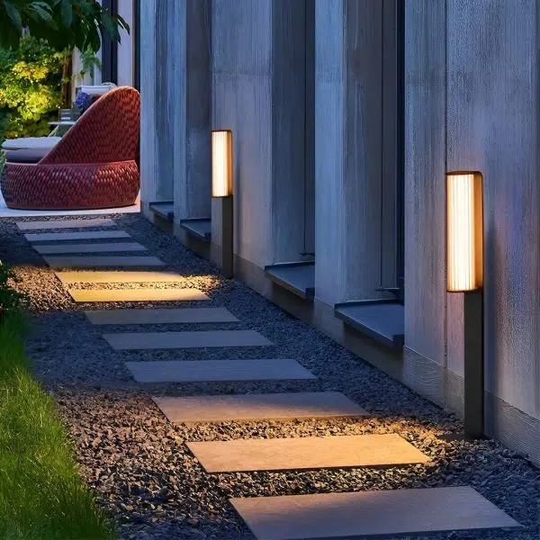 Simple Outdoor Waterproof LED Black Modern Pathway Lights Lawn Lamp - Image 3