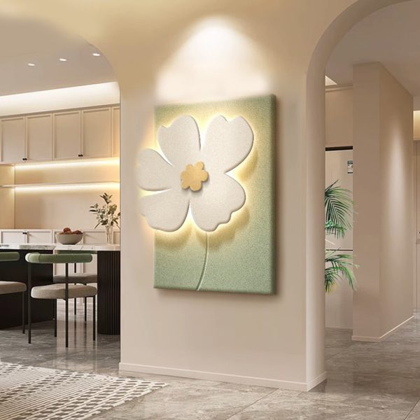 Flowers Three-Dimensional Sandstone Painting USB Remote Decorative Painting - Image 4