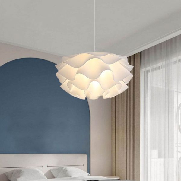 Modern Minimalist Floral Petal Multi-Layered Acrylic 1-Light Pendant Light - Image 9