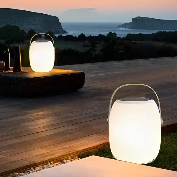 Portable Lantern Shaped Waterproof Chargable Solar Table Lamp with Remote - Image 2