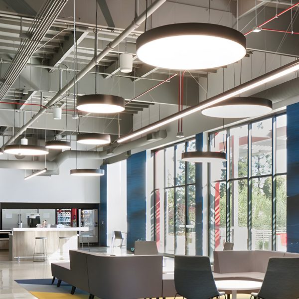 Round Pendant LED Office Lighting Modern Suspended Luminaires for Workspace - Image 3