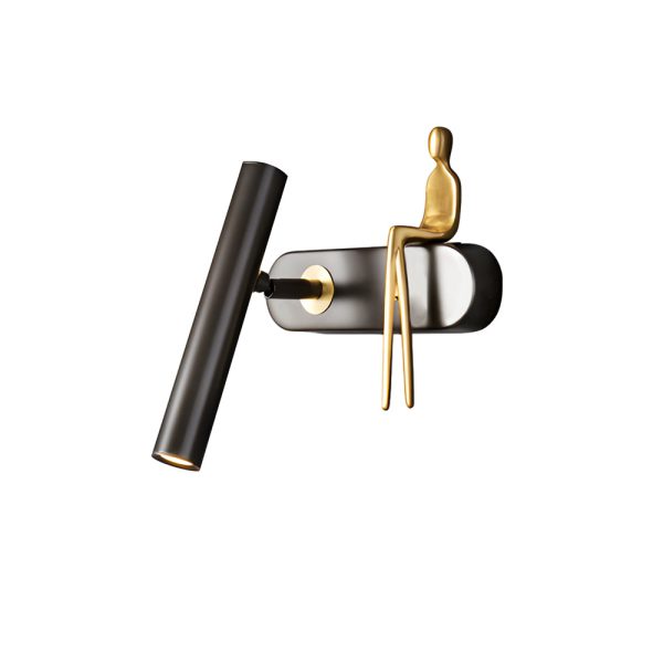 Brass Villain Wall Lamp - 1-Light Slender Adjustable LED Wall Spotlight - Image 11