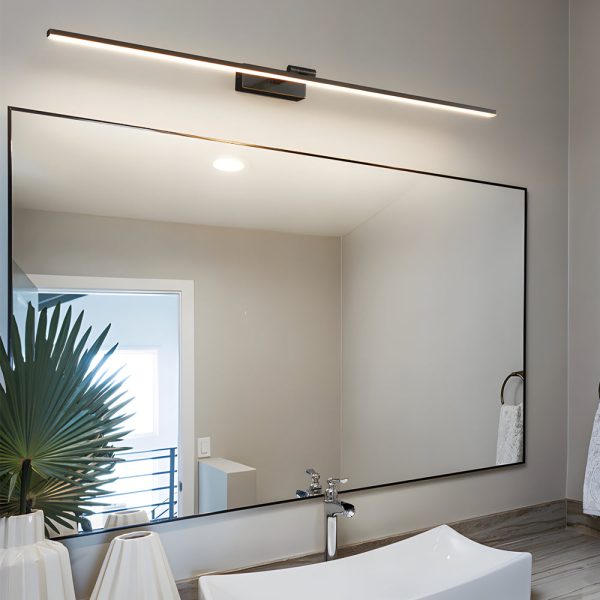 Modern Copper Adjustable LED Bathroom Vanity Light with Rotatable Rod and Linear Acrylic Shade - Image 3