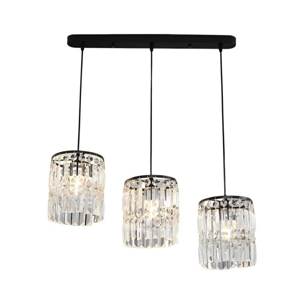 Cylindrical Crystal Shade Three Step Dimming Nordic Hanging Lights Fixture - Image 12