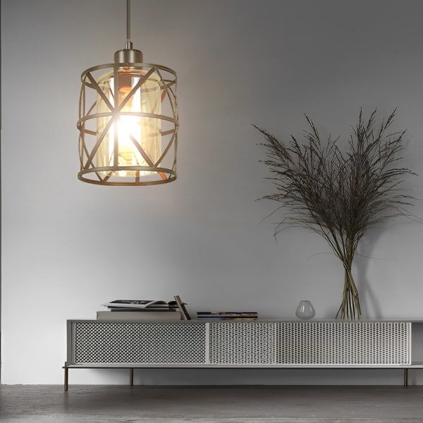 Creative Round Iron Glass Black Retro Industrial Style Pendant Lights - Image 2