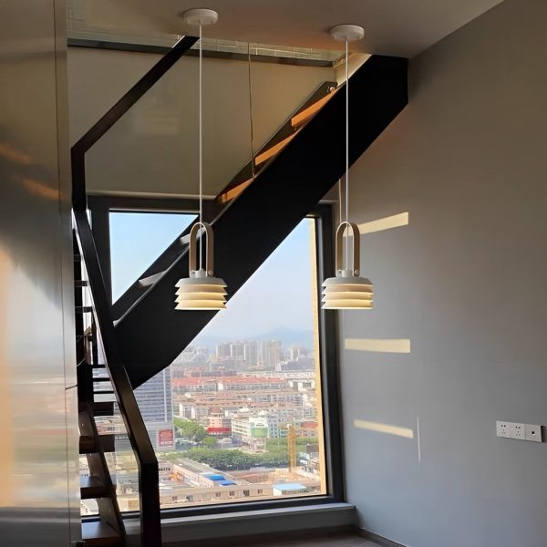 Creative Multi-layer Metal Minimalist Nordic Pendant Light Hanging Lamp - Image 2