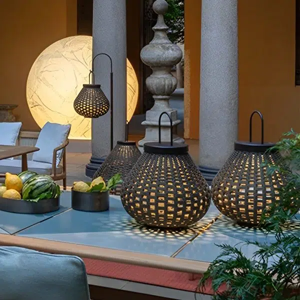 Portable Creative Rattan Waterproof LED Modern Outdoor Lights Lawn Lamp - Image 4