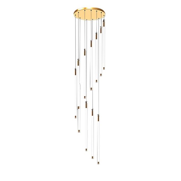 Spiral Creative Long Strip LED Modern Duplex Staircase Chandelier Light - Image 20