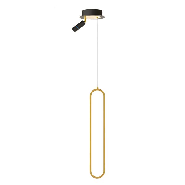 Oval Aluminum LED 3 Step Dimming Modern Pendant Lights with Spotlights - Image 12