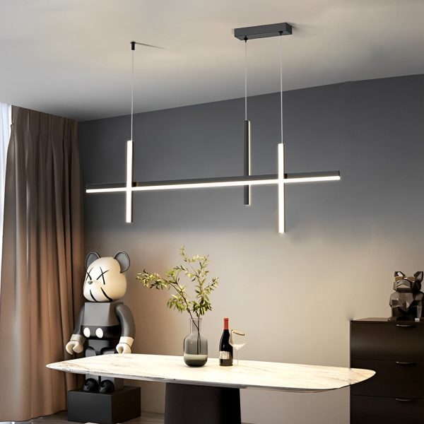 Minimalist Long Strip Three Step Dimming Stepless Dimmable Chandeliers - Image 7