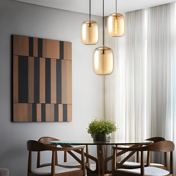 Creative Screw Thread Glass Spiral LED Post-Modern Pendant Lights Chandelier - Image 2