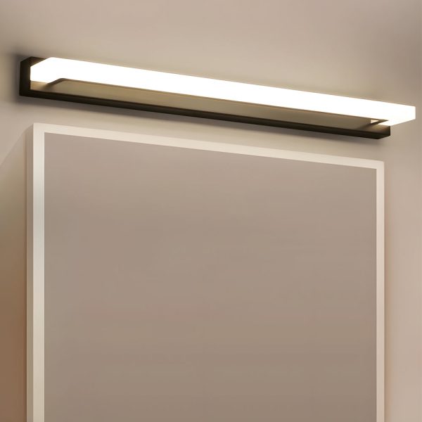 15.74'' Linear LED Vanity Light Black Bathroom Fixture with Mesh Light Filter - Image 3