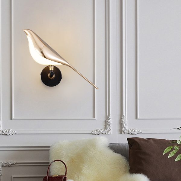 Magpies Creative Bird Adjustable LED Dimmable with Remote Nordic Wall Lamp - Image 2